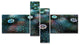 Blue Flowers on Alien Planet, Floral Canvas Art Print, 60"x32", 4 panels