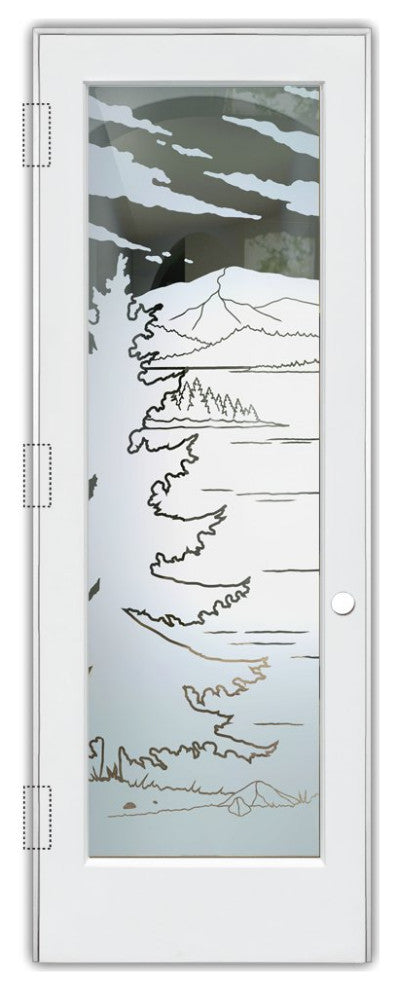 Interior Prehung Door or Interior Slab Door - Lake Arrowhead - Primed - 30"...