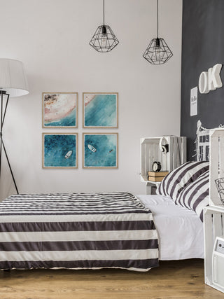 Sailing to the Vast Sea Quadriptych, 24"x24"