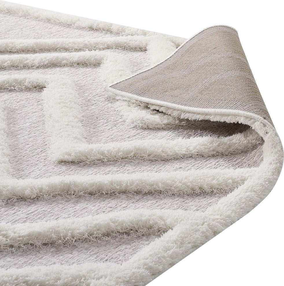 Pathway Abstract Chevron 8x10 Shag Area Rug