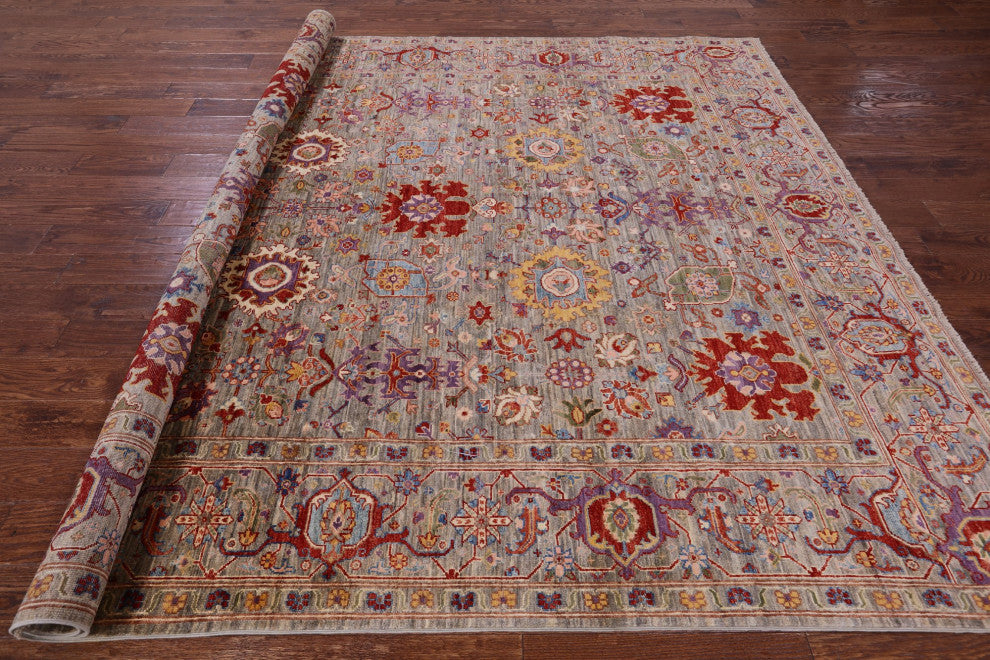 8' 0" X 9' 9" Persian Fine Serapi Handmade Wool Rug - Q12435