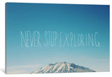 "Never Stop Exploring Gallery" by Leah Flores, 18x12x1.5"