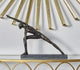 Set of 2 Brass Ploystone Modern Yoga Sculpture