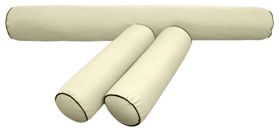 Style6 Queen Contrast Pipe Outdoor Mattress Bolster SlipCover COMPLETE SET AD005
