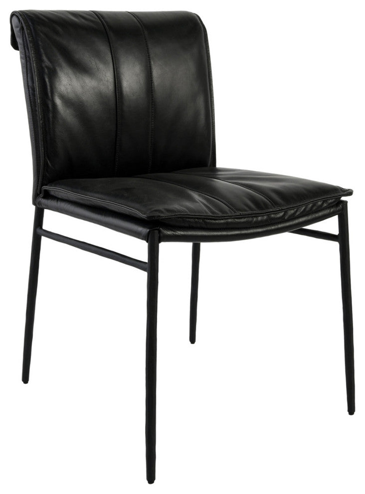 Bentley Black Leather Dining Chair