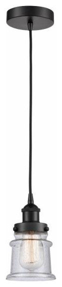 Innovations 616-1PH-BK-G184S 1-Light Mini Pendant, Matte Black