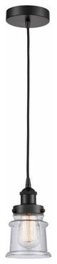 Innovations 616-1PH-BK-G184S 1-Light Mini Pendant, Matte Black