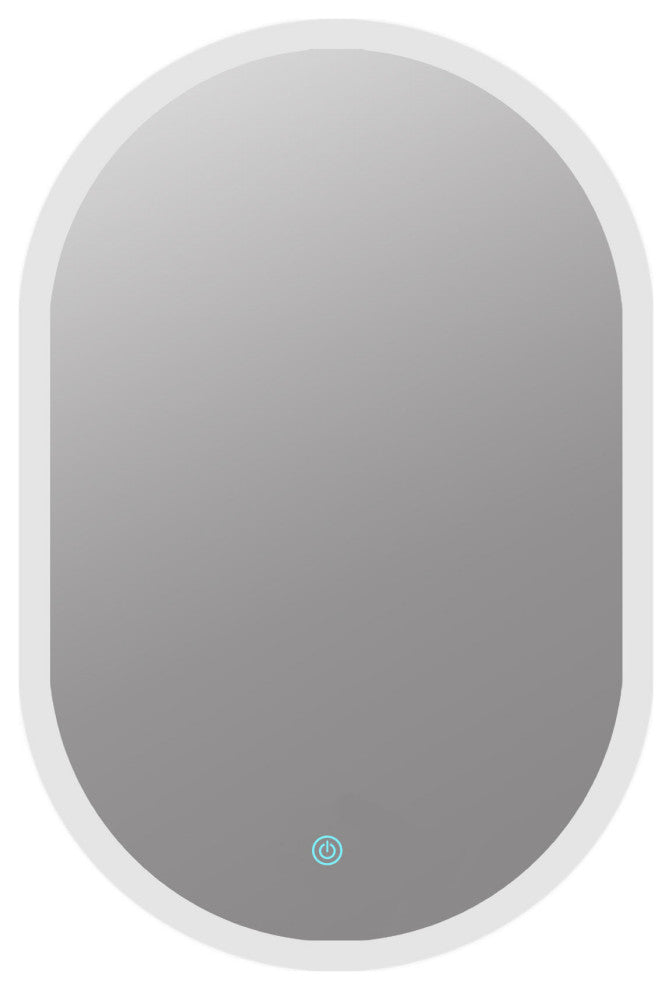 Dimmable 26"x18" LED Oval Frameless Wall-mounted Bathroom Backlit Mirror