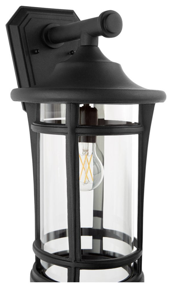 Quorum Haley 1-Light Outdoor Ceiling Mount 718-18-69, Textured Black