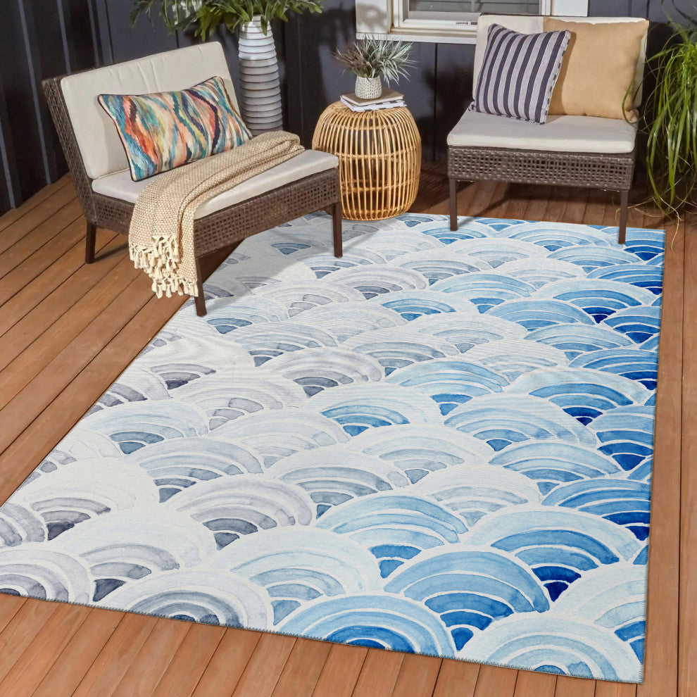 Indoor/Outdoor Seabreeze SZ5 Poolside Machine Washable 9' x 12' Rug
