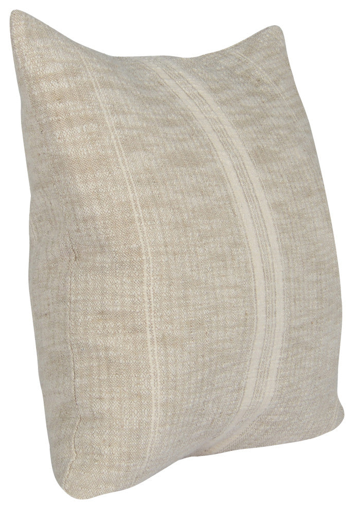 Tia 22" Square Throw Pillow, Natural Ivory, Natual,ivory, 22" X 22"