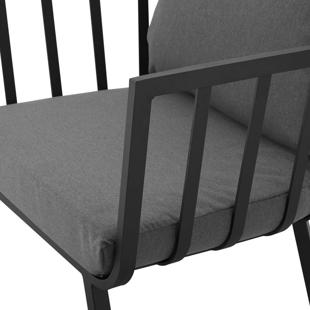 Lounge Sectional Sofa Chair Set, Aluminum, Metal, Gray, Modern, Outdoor