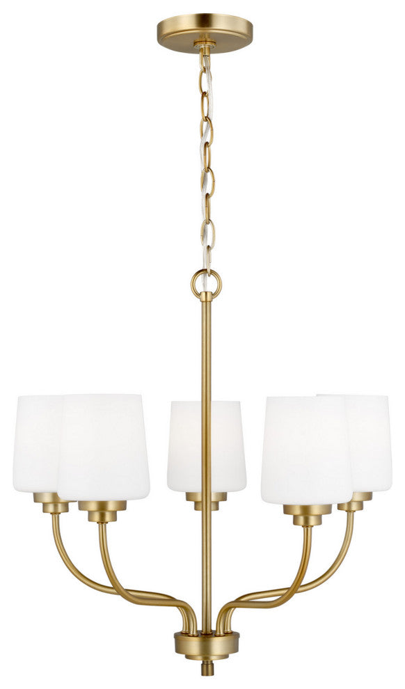 Windom 5-Light Chandelier, Satin Brass