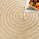 Dash & Albert Bowline Natural Handwoven Indoor/Outdoor Round Rug, 4' Round