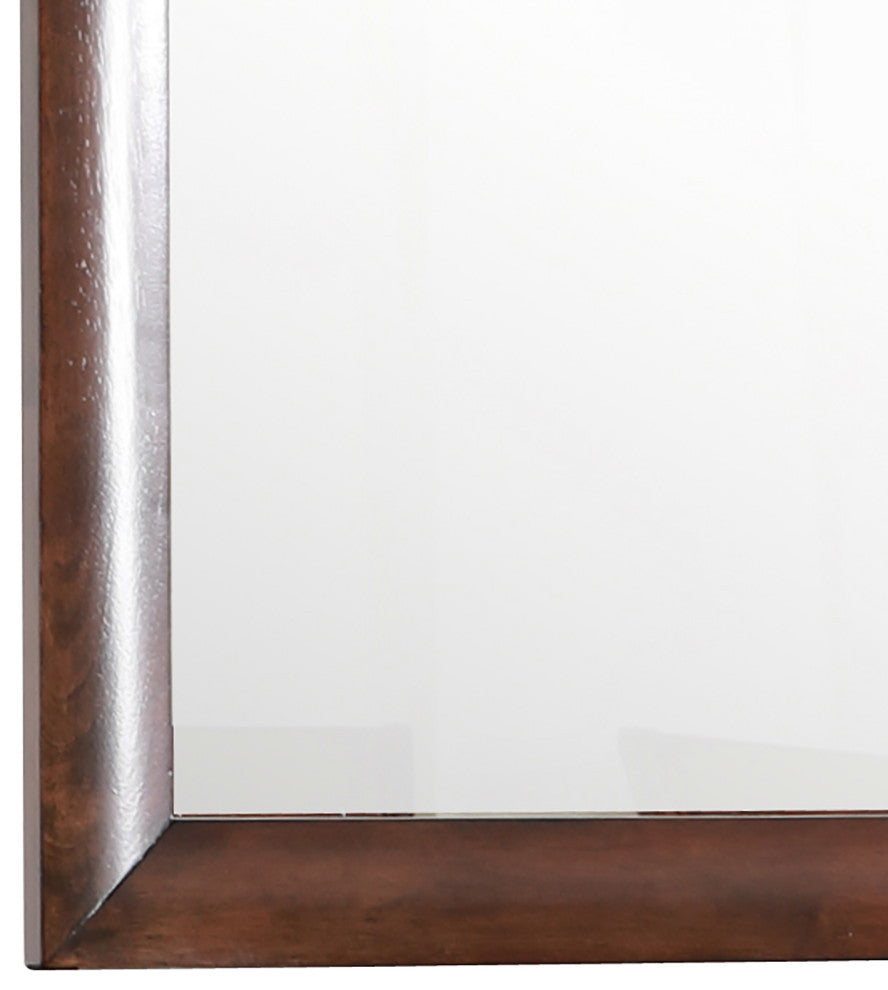 Marilla 35"x39"Modern Rectangle Framed Dresser Mirror, Cappuccino