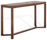 Safavieh Couture Bernardi Marble Top Console Table, Walnut/Brown