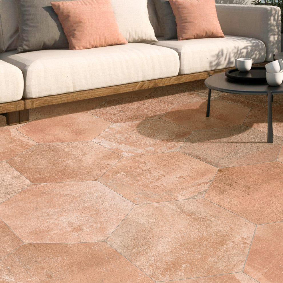 Argillos Hex Teja Porcelain Floor/Wall Tile