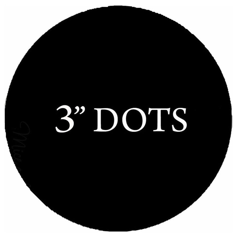 VWAQ 20 Polka Dot Wall Decals, 3" Peel and Stick, Black