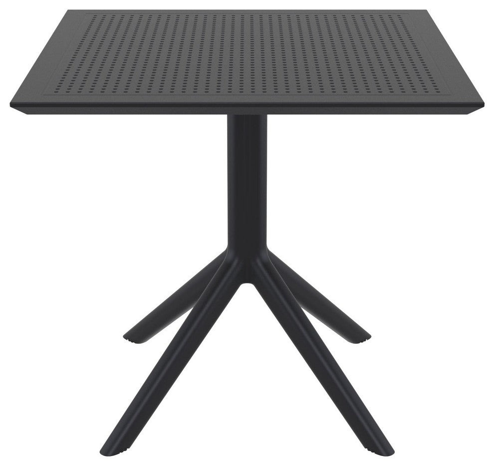 Compamia 31" Sky Square Table, Black