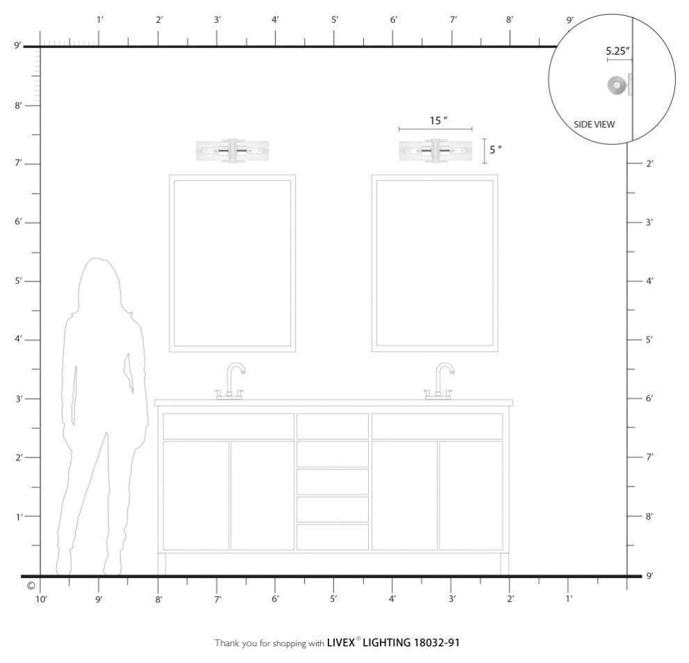 Clarion 2 Light Brushed Nickel Vanity Sconce
