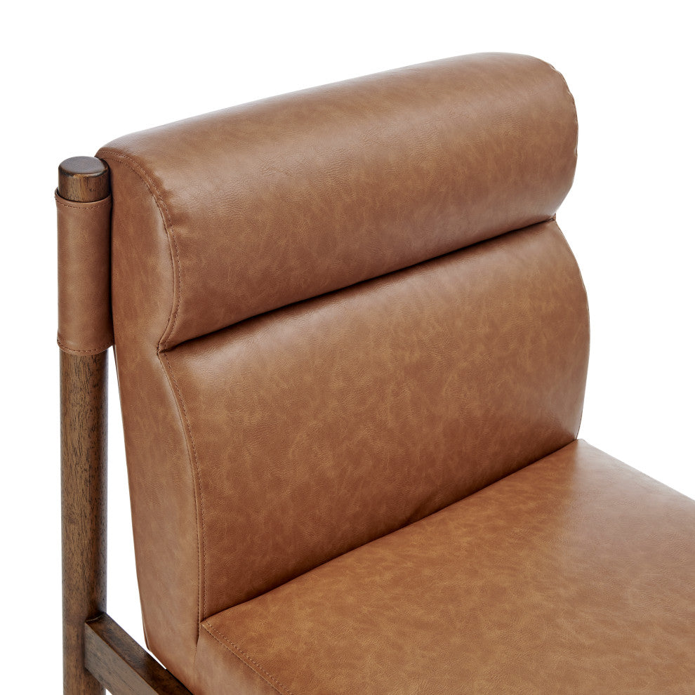 Micah Dining Side Chair, Vintage Cider, Faux Leather