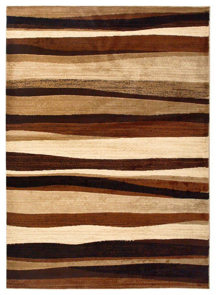 Home Dynamix Tribeca Jayden Area Rug 3 Piece Set, Abstract Brown