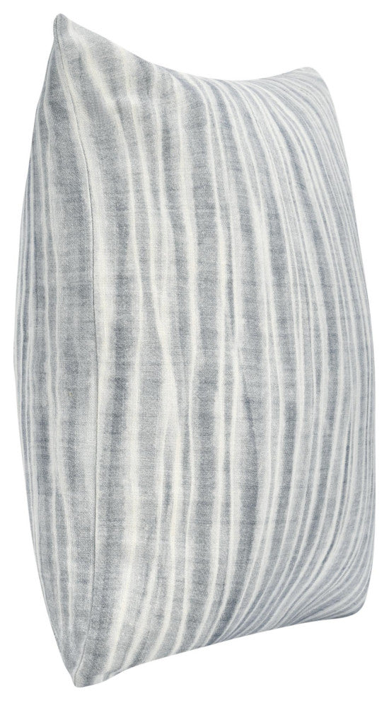 Holston 22" Cotton Fabric Throw Pillow, Blue