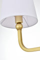 2 Light Brass And Clear Bath Sconce