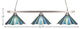 Square 3-Light Bar, Brushed Nickel/Sea Ice Art
