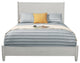 Flynn Mid Century Modern Queen Panel Bed, Gray