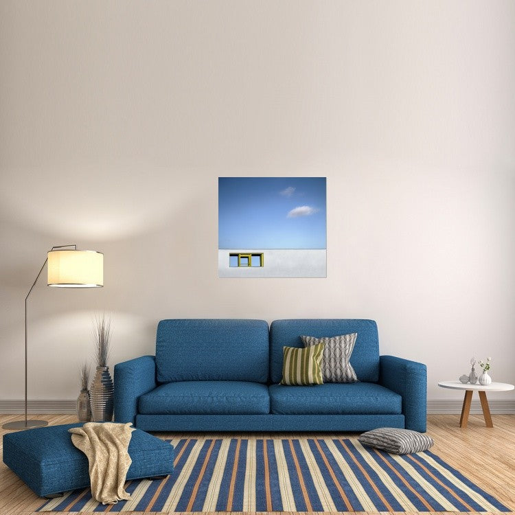 "Yellow Window" Stretched Canvas Giclee by Gilbert Claes, 36x33"