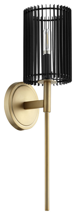 Quorum 517-80 One Light Wall Mount, Aged Brass Finish