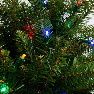 4' Pre-Lit Northern Pine Full Artificial Christmas Tree, Multicolor LED Lights