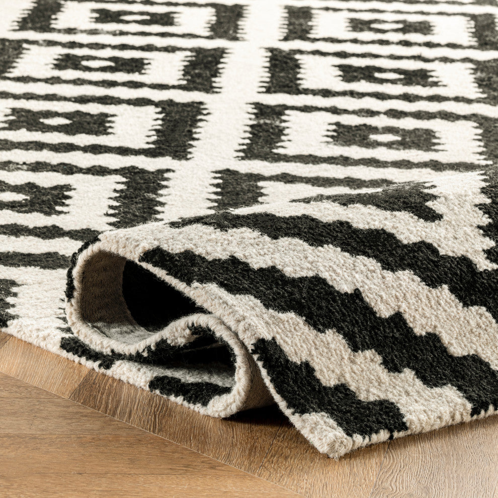 Nuloom Hand-Tufted Geometric Tuscan Rug, Beige 10'x14'