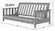 Canby Wall Hugger Futon Frame, Smokey Gray, Queen, Canby
