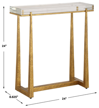 Uttermost Midas Thick Crystal Accent Table