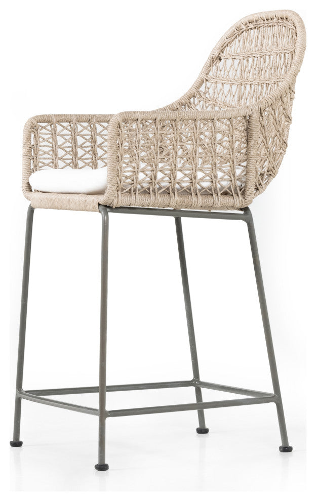 Bandera Outdoor Stool WithCshn-Wht-Counter