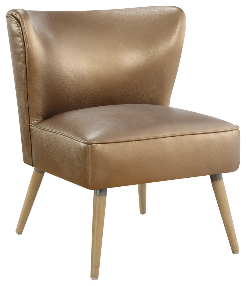 Amity Side Chair With Chrome Legs, Sizzle Copper