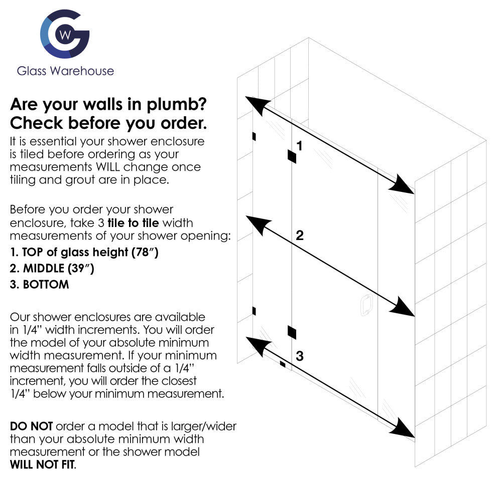 78"x98" Frameless 3 Panel Inline Shower Door, Oil Rubbed Bronze