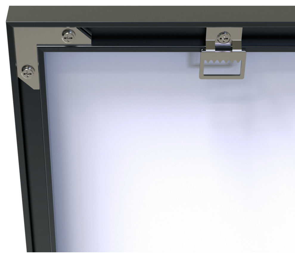 60" x 36" Rectangular Framed Wall Mount Bathroom Vanity Mirror
