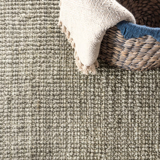 Pata Hand Woven Chunky Jute Gray 7' Square Area Rug