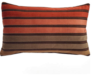 Canyon Stripes Velvet Throw Pillow 12x20