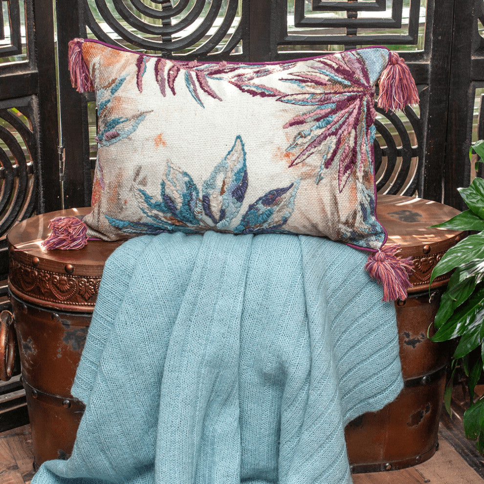 14"x20" Multicolor Cotton Throw Pillow