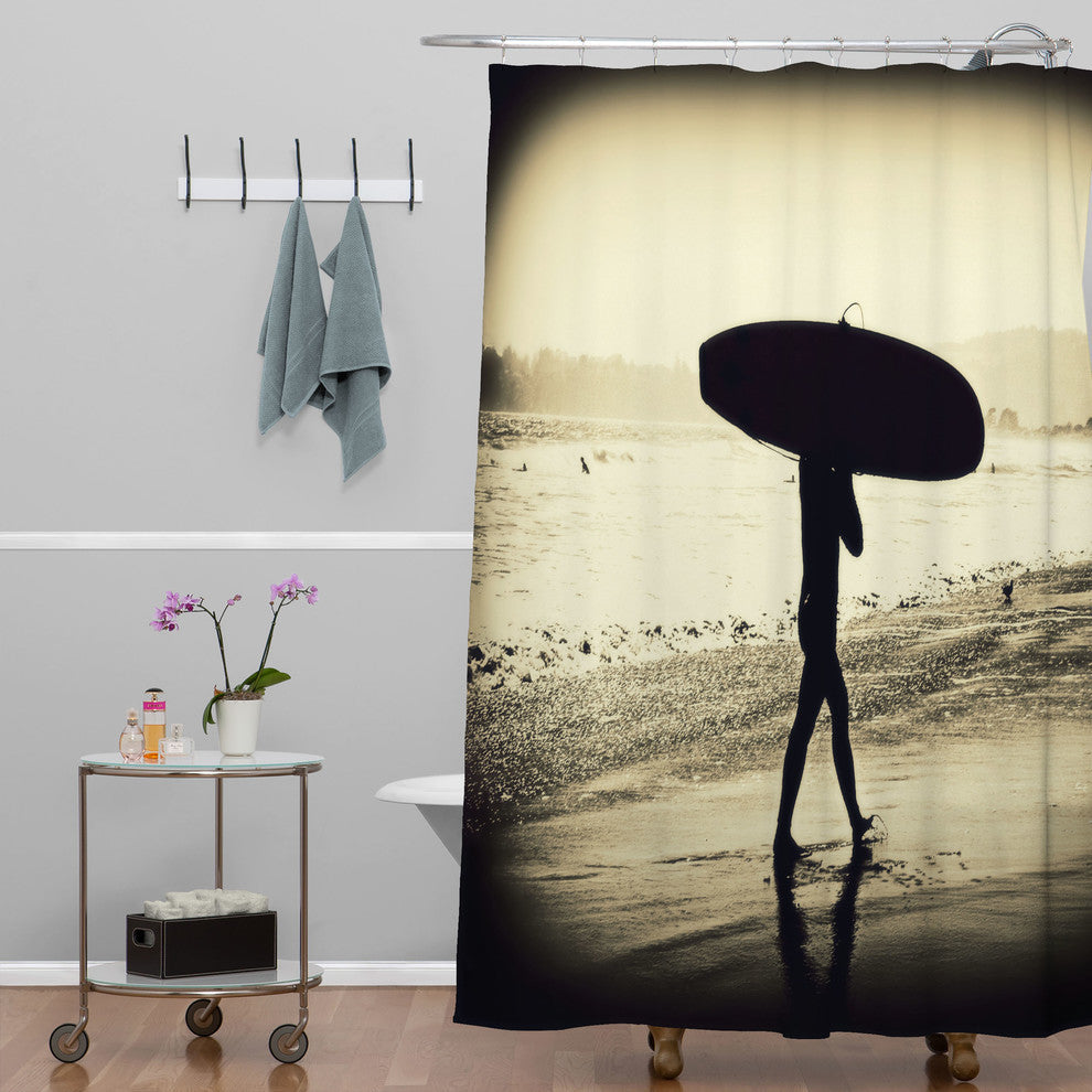 Deny Designs Shannon Clark Surfers Silhouette Shower Curtain
