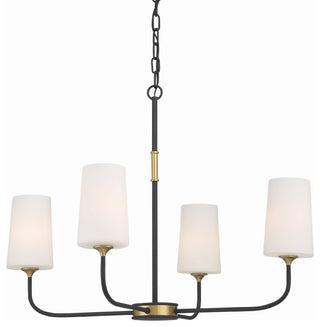 Crystorama Lighting Group NIL-70014 Niles 4 Light 29"W Chandelier - Black
