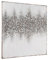 Silver Dust Abstract Textured Metallic Hand Painted Wall Art by Martin Edwards