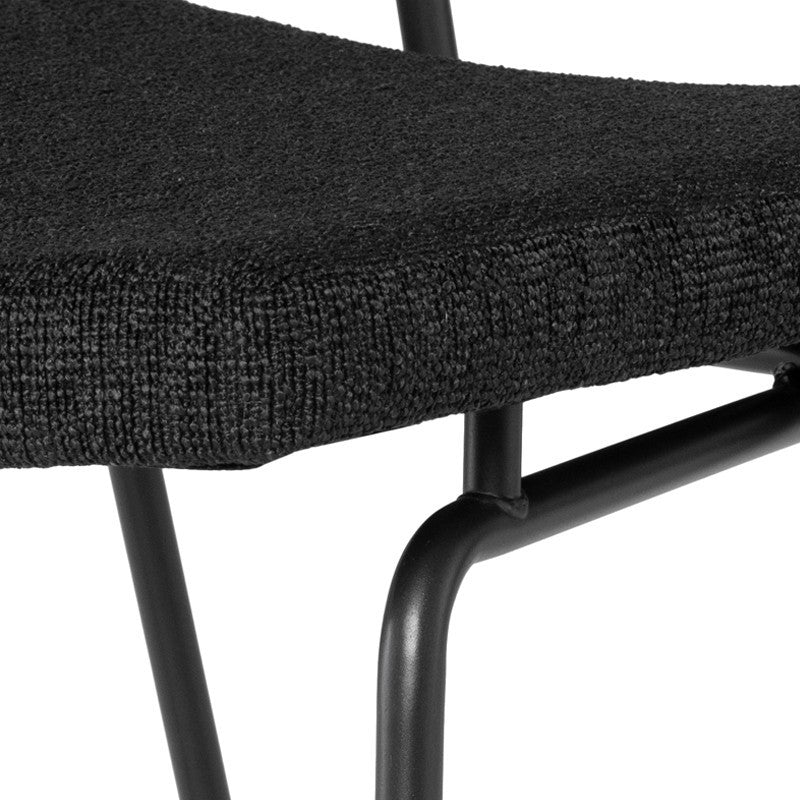 Soli Activated Charcoal Fabric Counter Stool