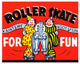"Roller Skate For Fun" Digital Paper Print by Retrorollers, 18"x15"