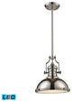 ELK Lighting Chadwick 1-Light LED Pendant, Polished Nickel
