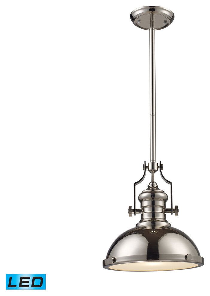 ELK Lighting Chadwick 1-Light LED Pendant, Polished Nickel